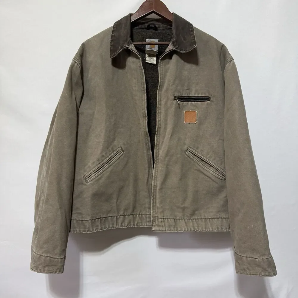 VTG Carhartt J97 DES Detroit Jacket Blanket Lined Canvas Size 2XL XXL USA MADE